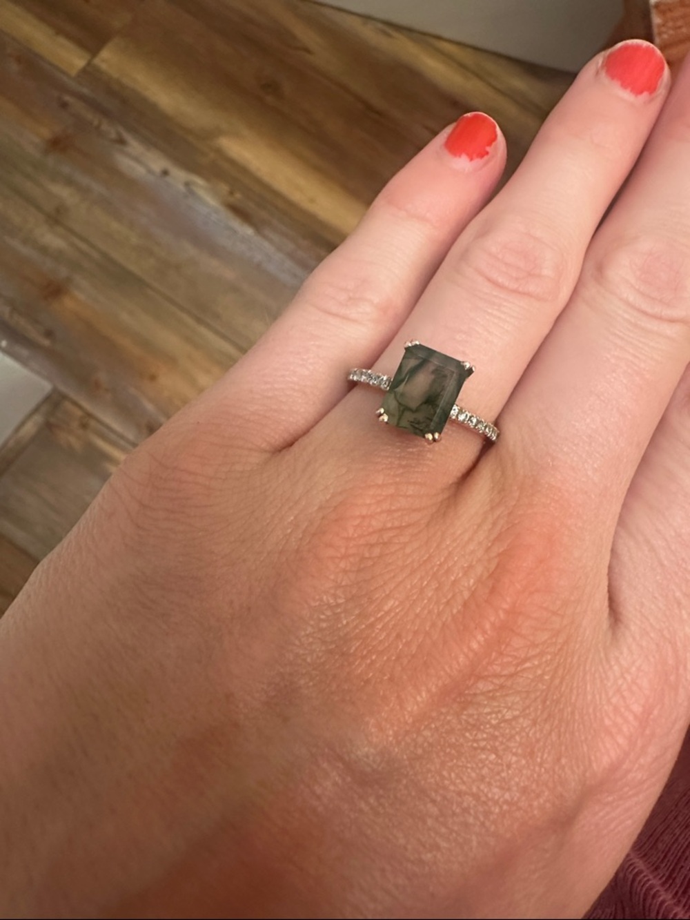 Moss Agate Ring